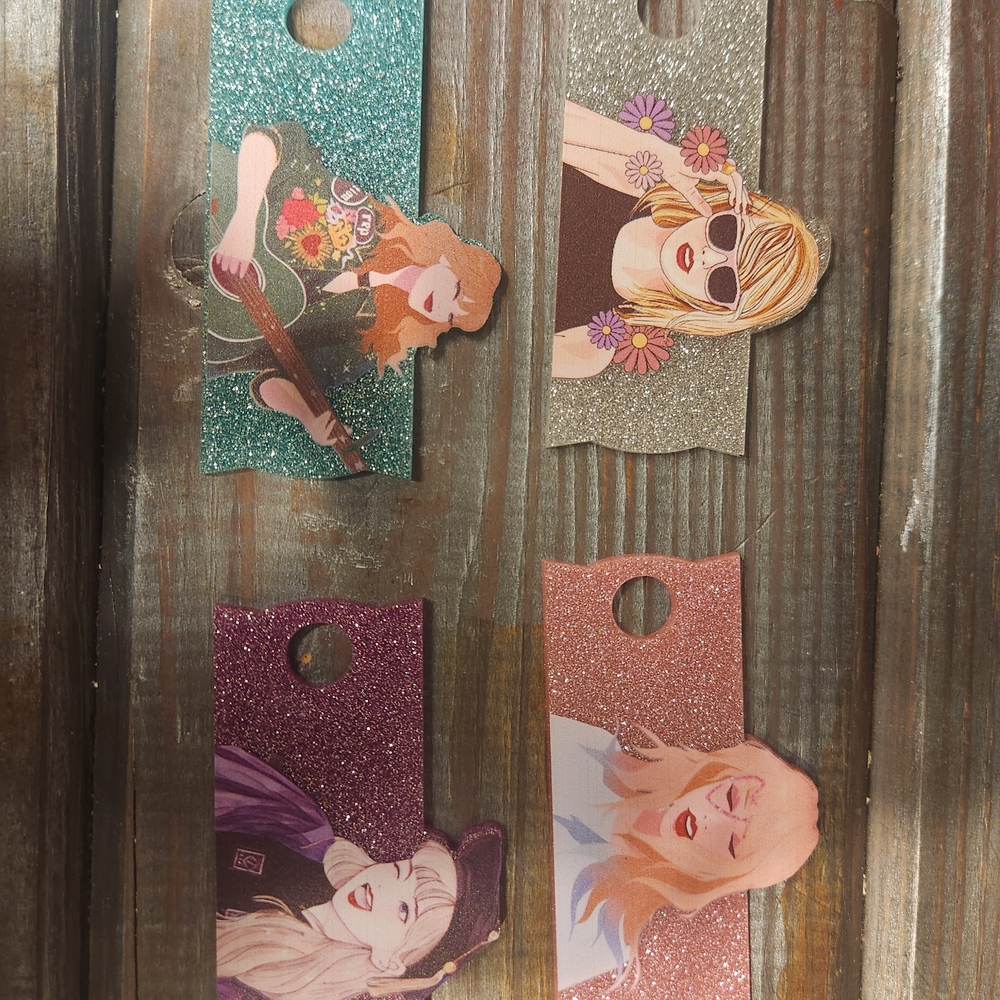 Glittery Kids Accessory Bag Tags Tayllr Swift Theme Name Tags For Bags Set Of 4